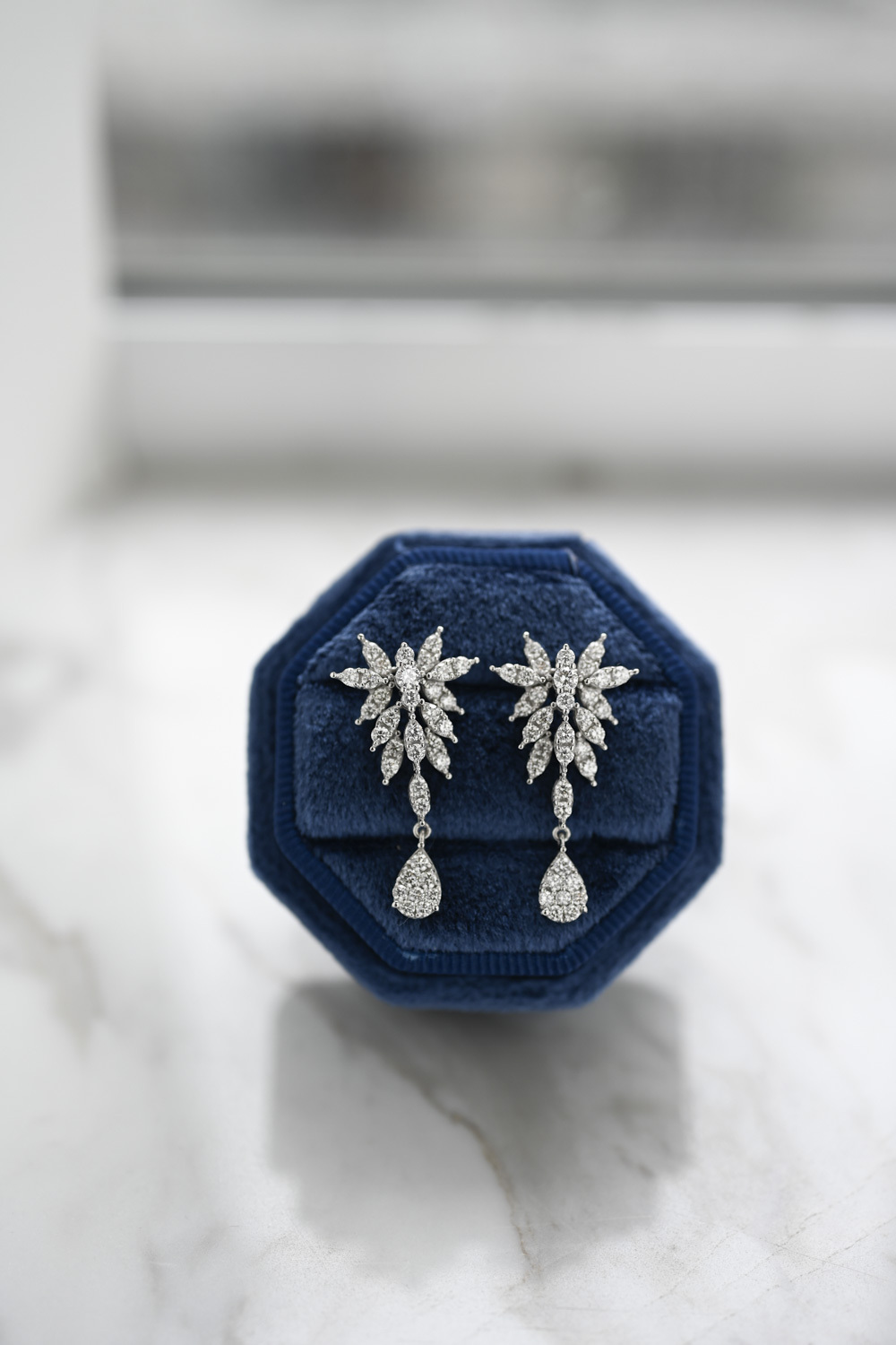 18K Sun Paella Diamond Earring