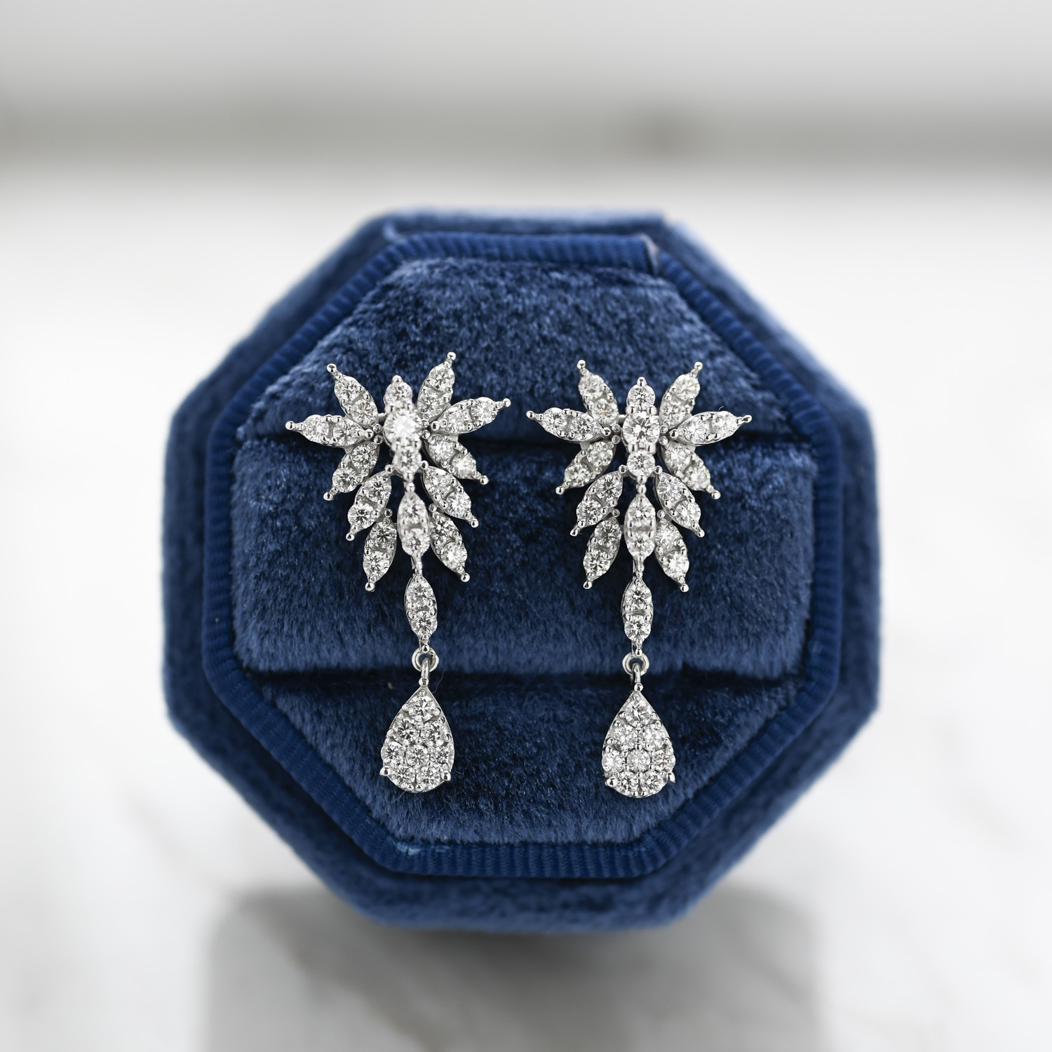 18K Sun Paella Diamond Earring