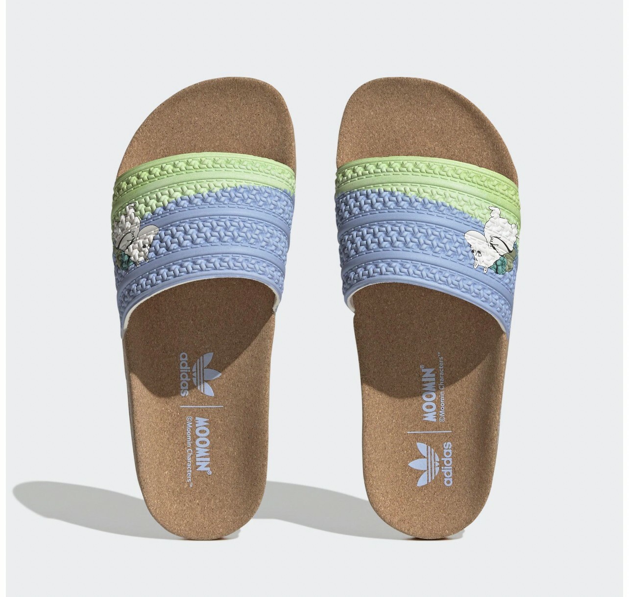 ADIDAS Moomin x Adilette 運動拖鞋 軟木塞拖鞋 卡通 ID4207 APR-