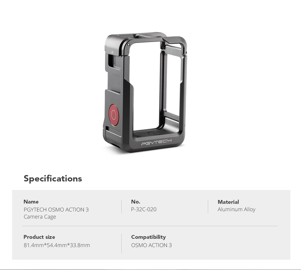 pgytech osmo action cage