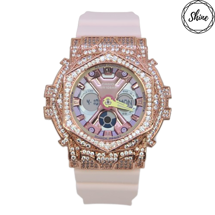 玫瑰金 改裝手錶 BA-130PM-4A - 玫瑰