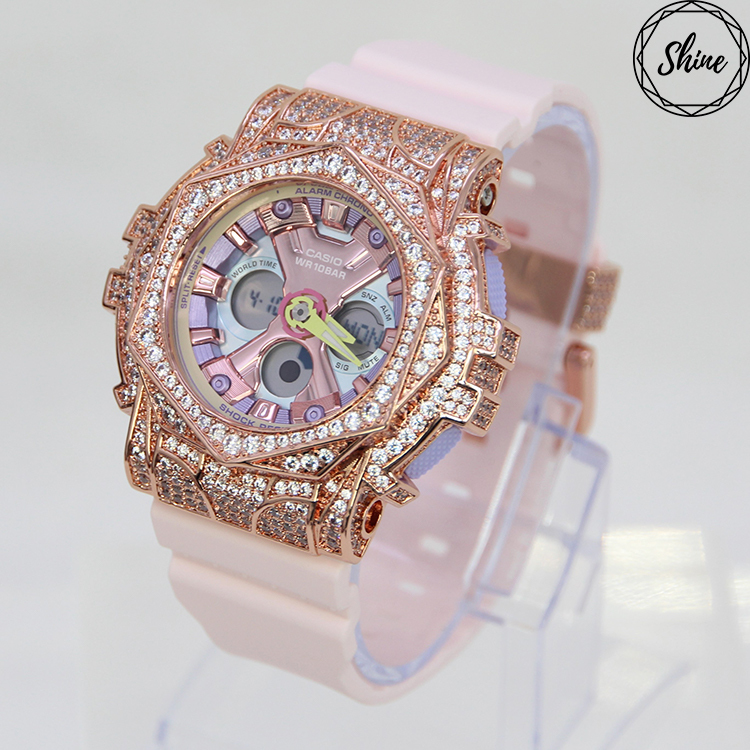 玫瑰金 改裝手錶 BA-130PM-4A - 玫瑰