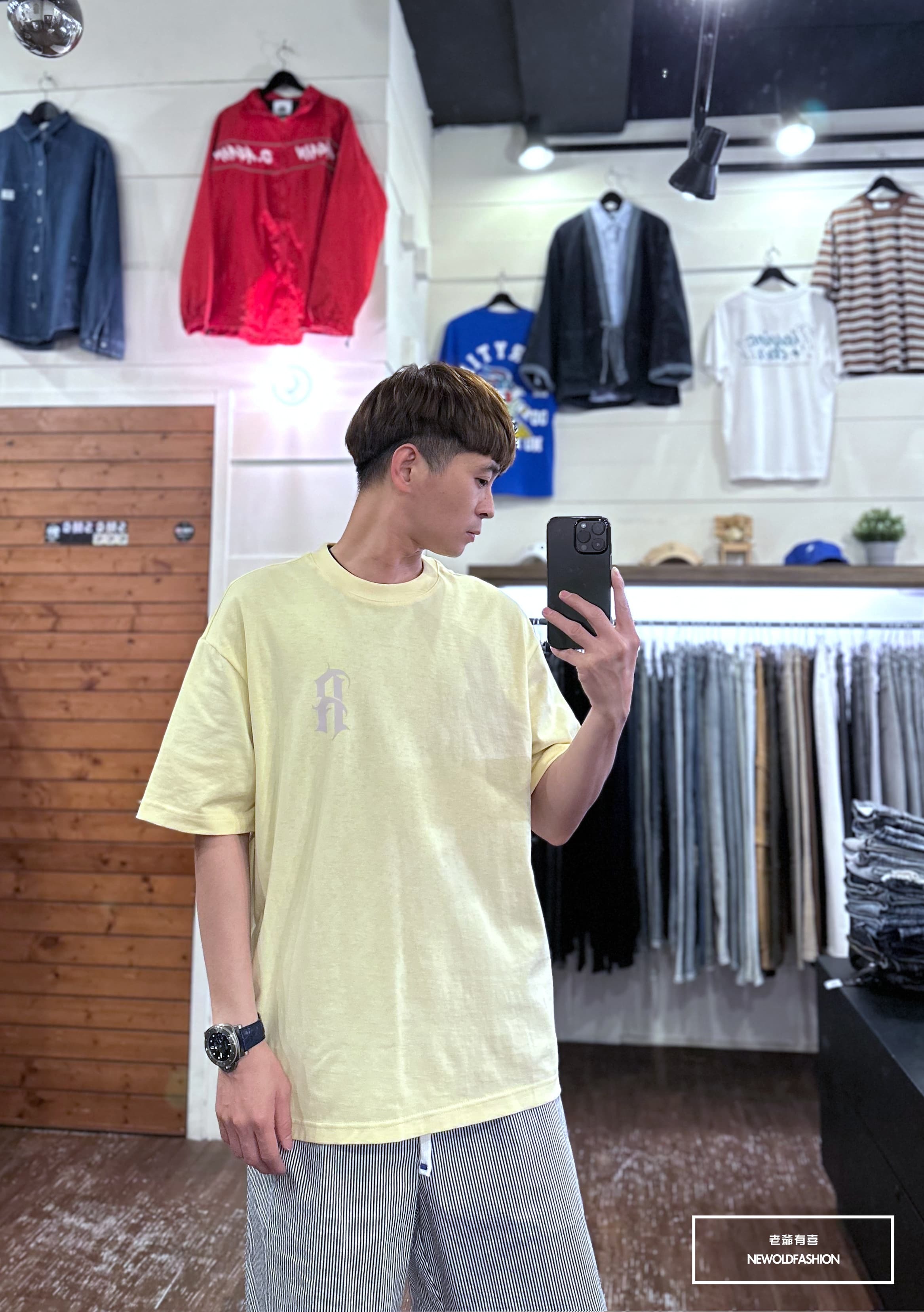 『新品上市』重磅R變形羅馬字短T(NOF23032467)-米