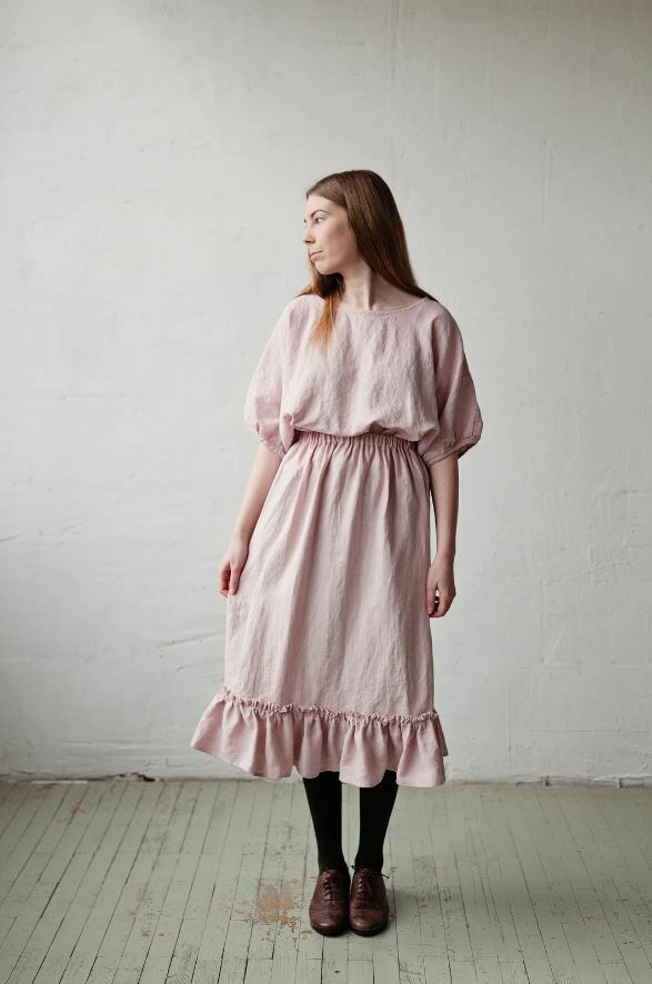 (預購)ALL THE BEAUTIFUL LINEN 大人款-亞麻短袖上衣 SUMMER TUNIC