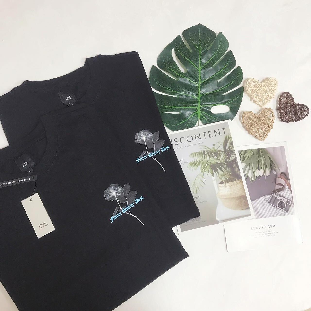 RIVER ISLAND ROSE BACK PRINT TEE