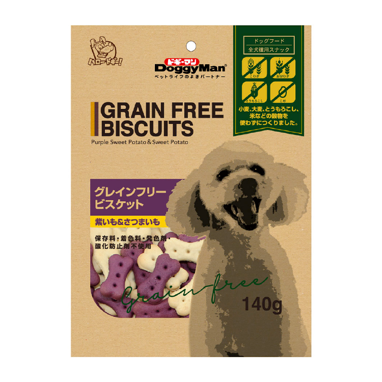 Doggyman｜無穀物 紫薯赤薯狗餅乾 140g (DYM-3455)