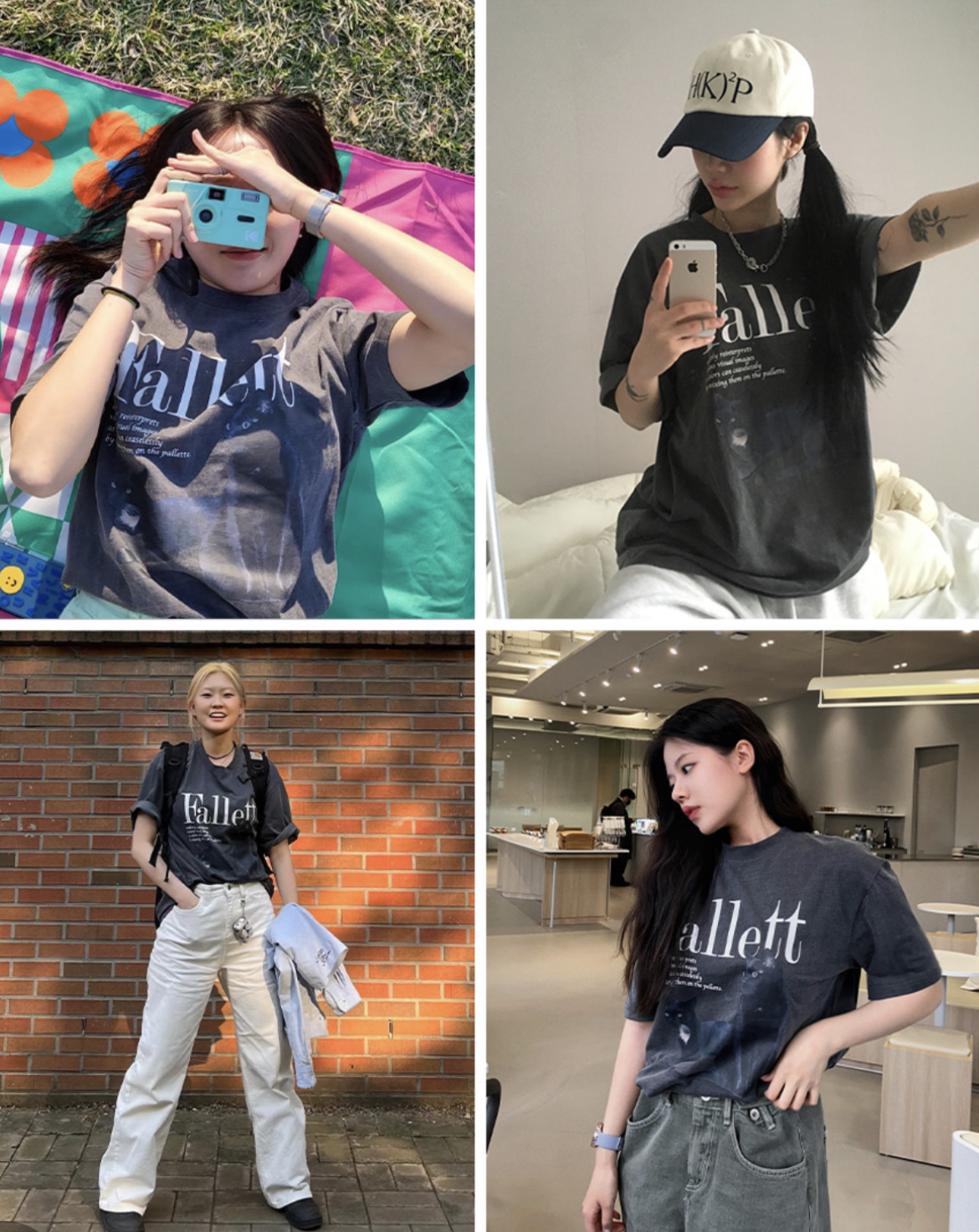 FALLETT - FALLETT - DEUX NERO SHORT SLEEVE (CHARCOAL)