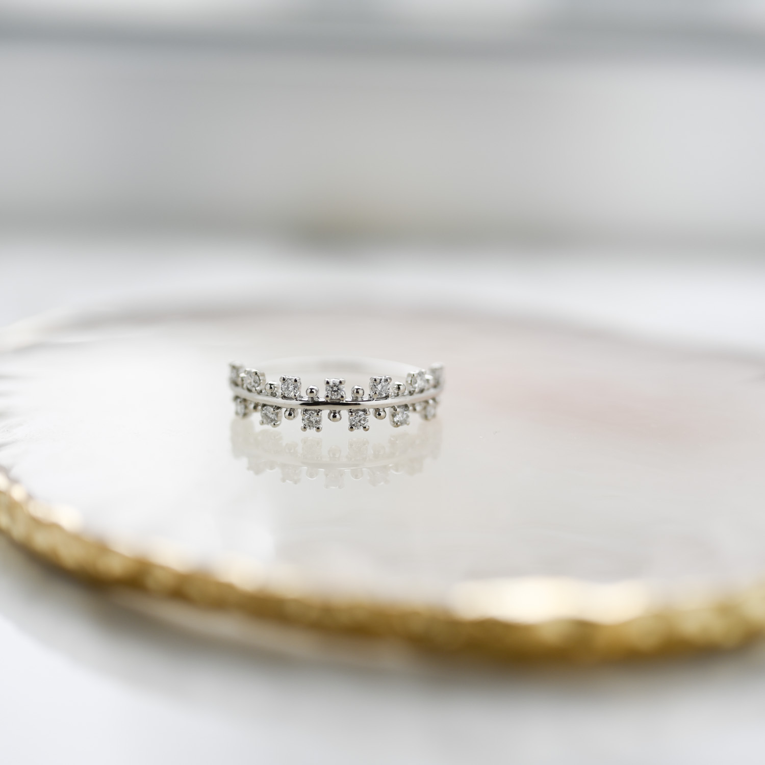 18K Crown Diamond Ring