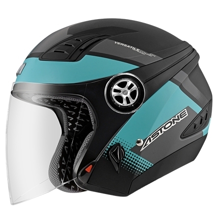 ASTONE DJ10A OO28 平光黑/藍 3/4罩