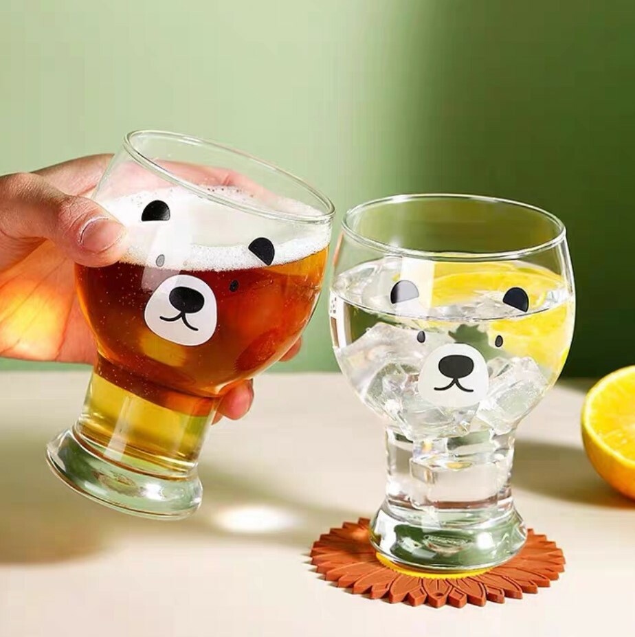 可愛小熊玻璃杯
