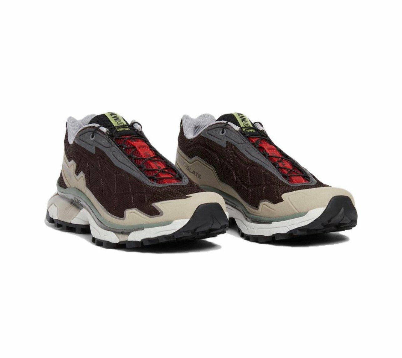 代購 Salomon x WOOD XT-Slate 戶外功能鞋 輕便耐磨 跑步鞋 灰褐色 APR-
