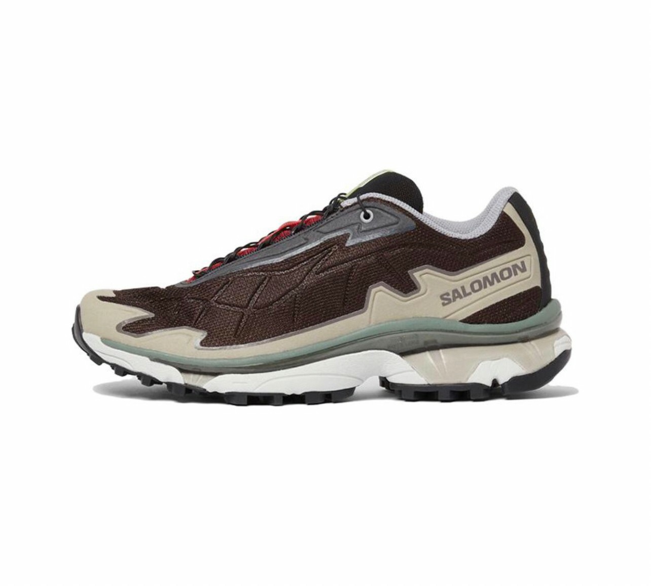 代購 Salomon x WOOD XT-Slate 戶外功能鞋 輕便耐磨 跑步鞋 灰褐色 APR-