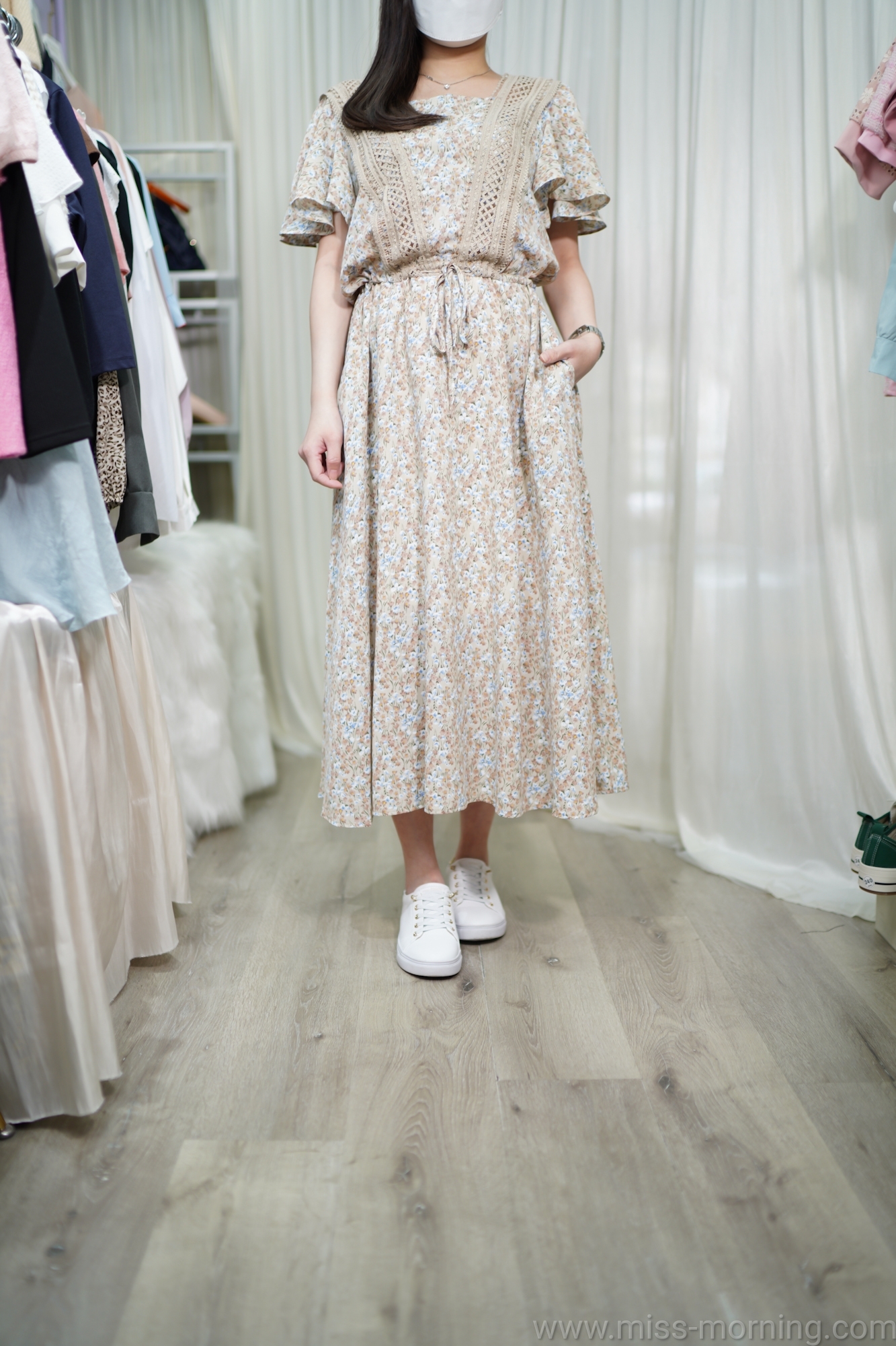 碎花款連身裙(66455)