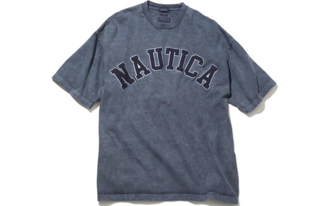 NAUTICA Pigment Dyed "TOO HEAVY" Arch LOGO S/S 水洗仿舊字體短T (4色)