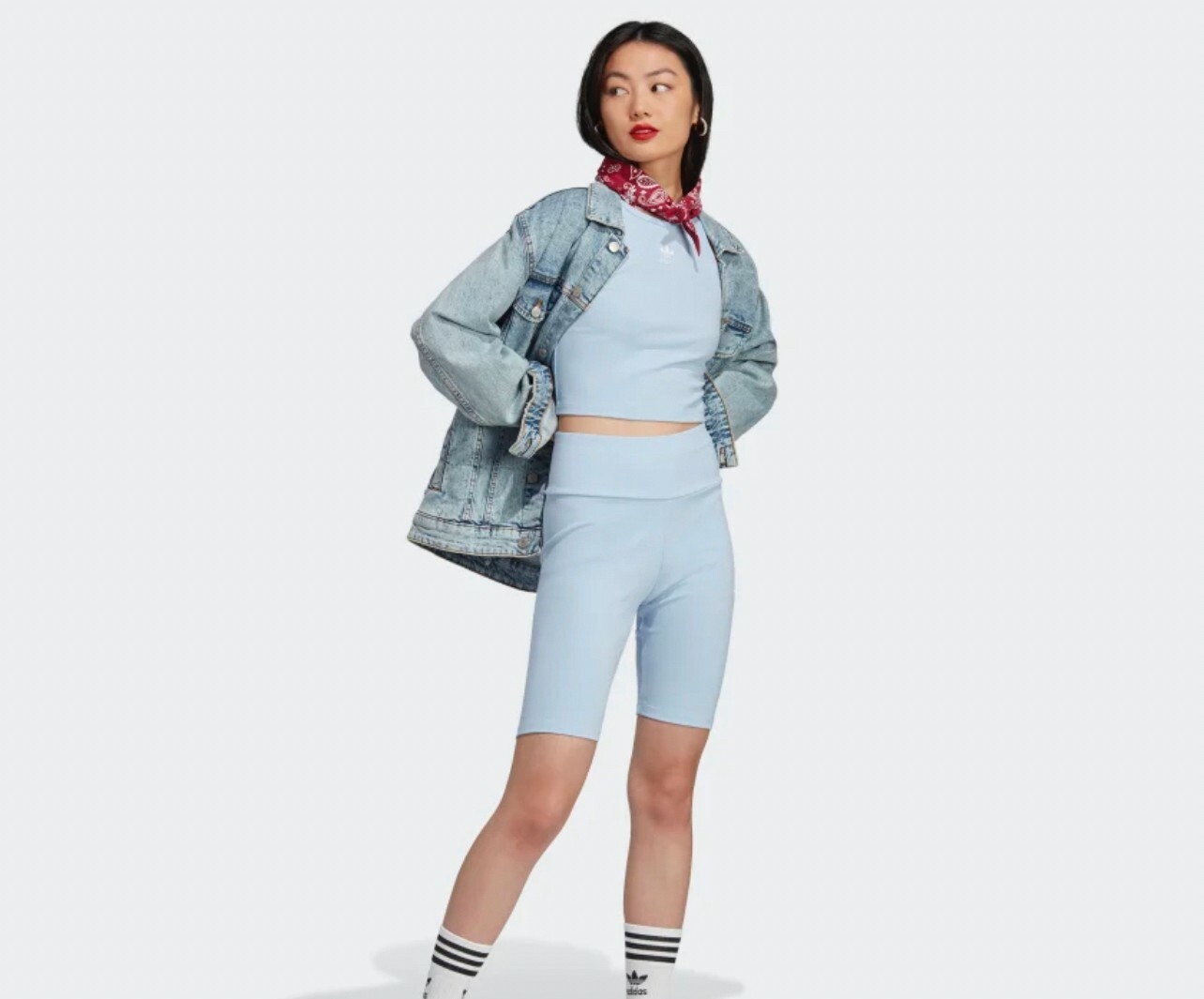 Adidas ADICOLOR RIB 背心 削肩 休閒背心 螺紋 水藍 APR-