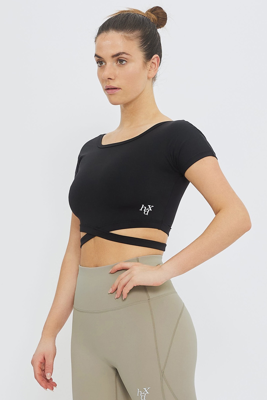 HDEX Women's Backless Cross Square Crop Top