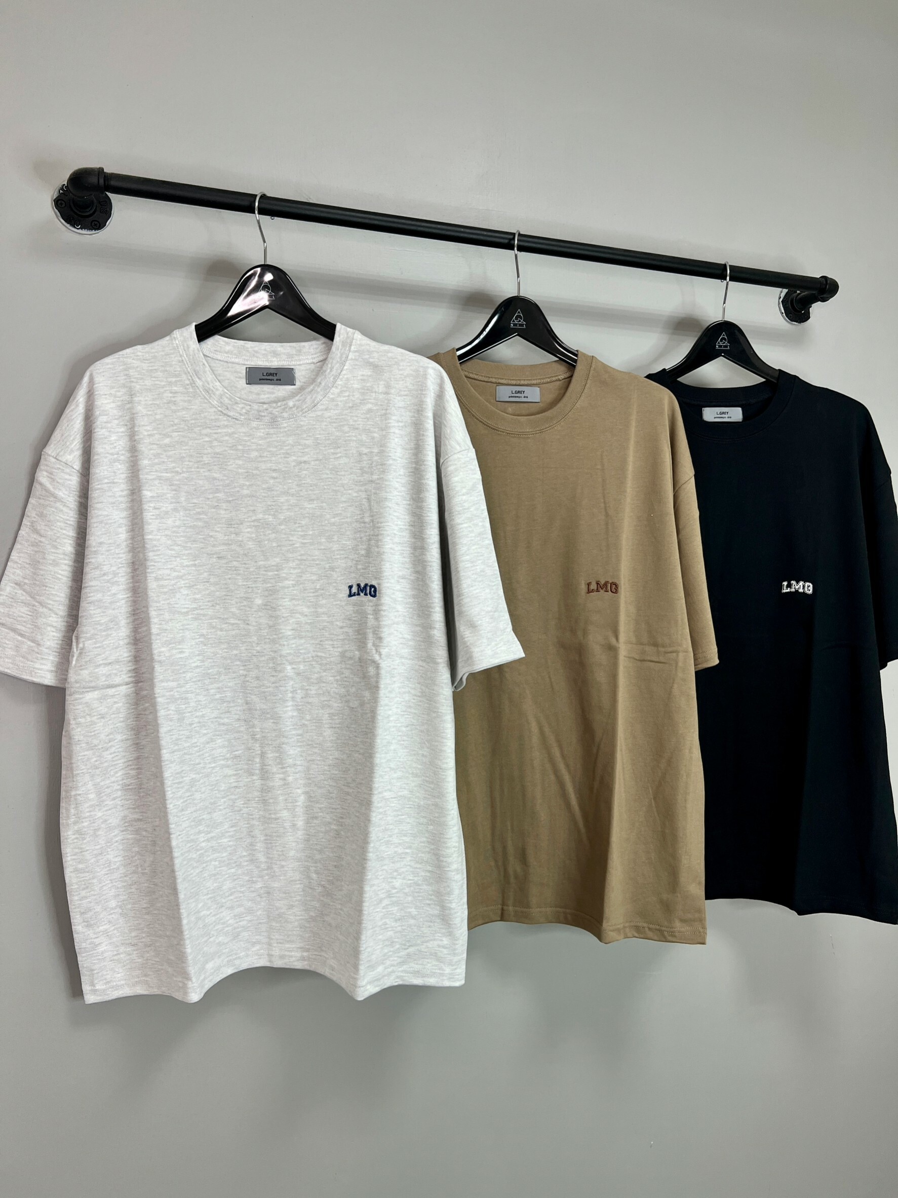 韓國 刺繡 小LOGO 短袖 短褲 套裝