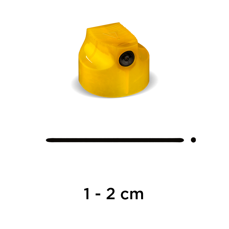 German Skinny Cap yellow/black 德國細噴頭(黃/黑)