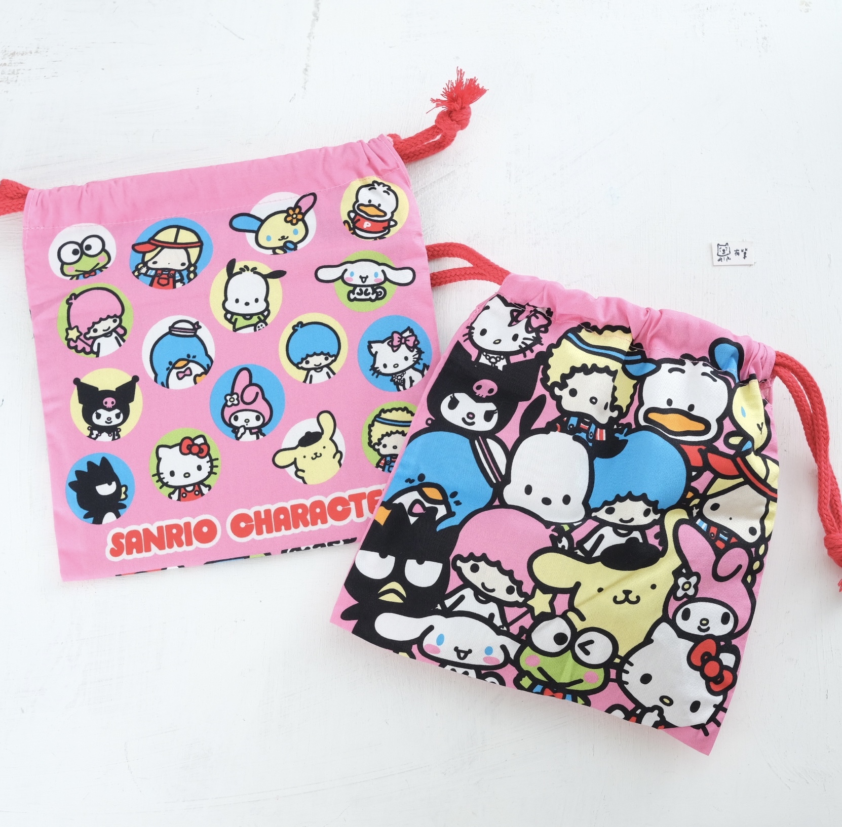 Sanrio all characters print drawstring bag
