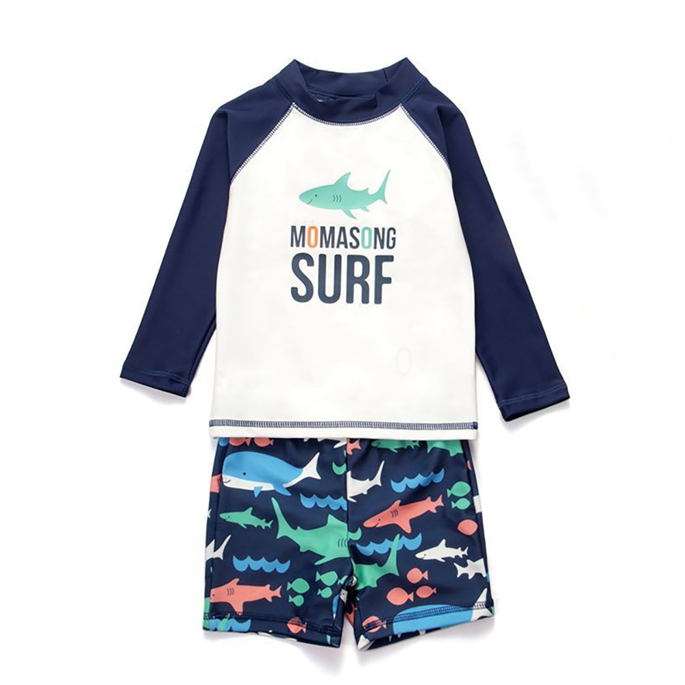 兒童長袖防曬套裝 - 白