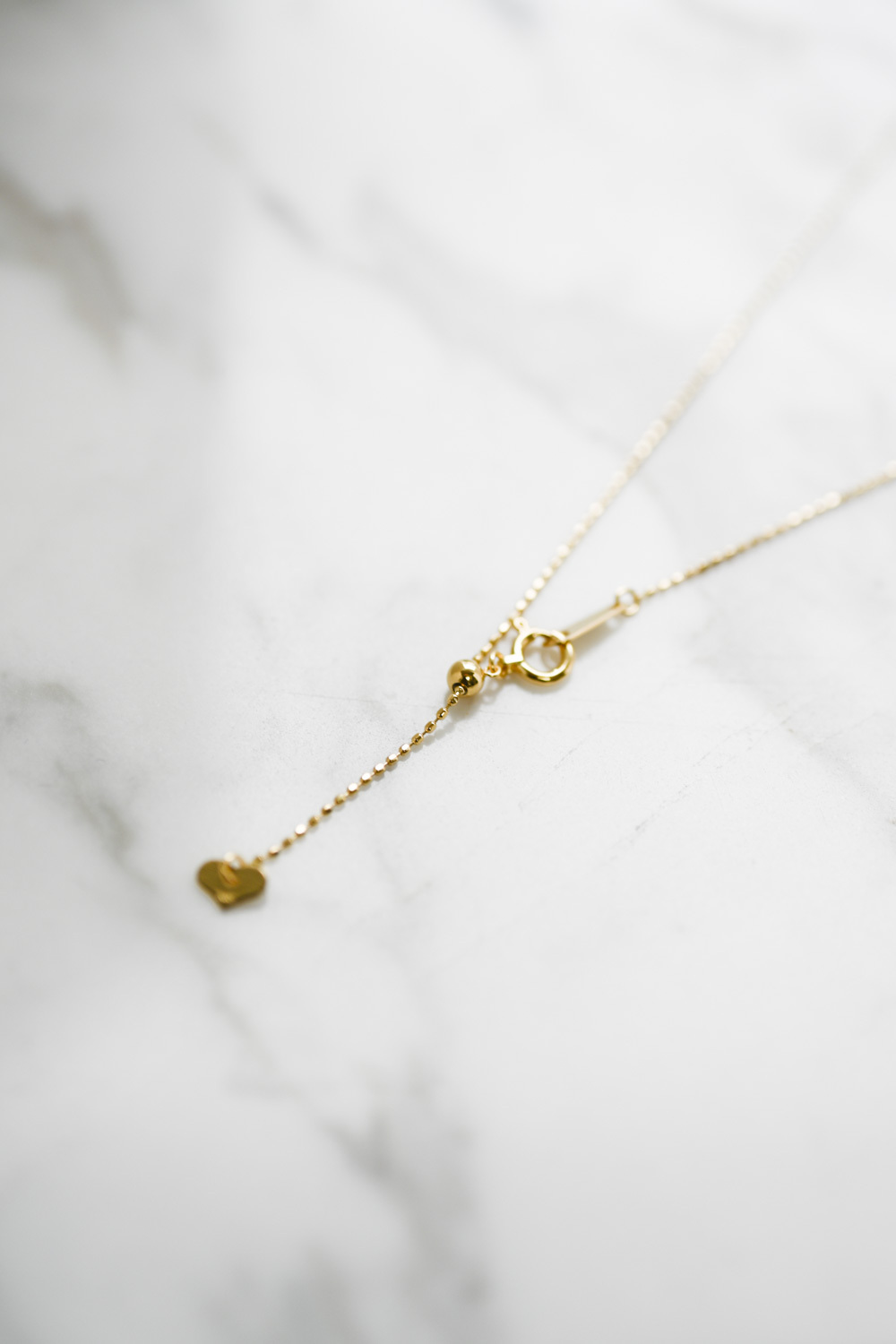 18K Ball Plain Gold Necklace