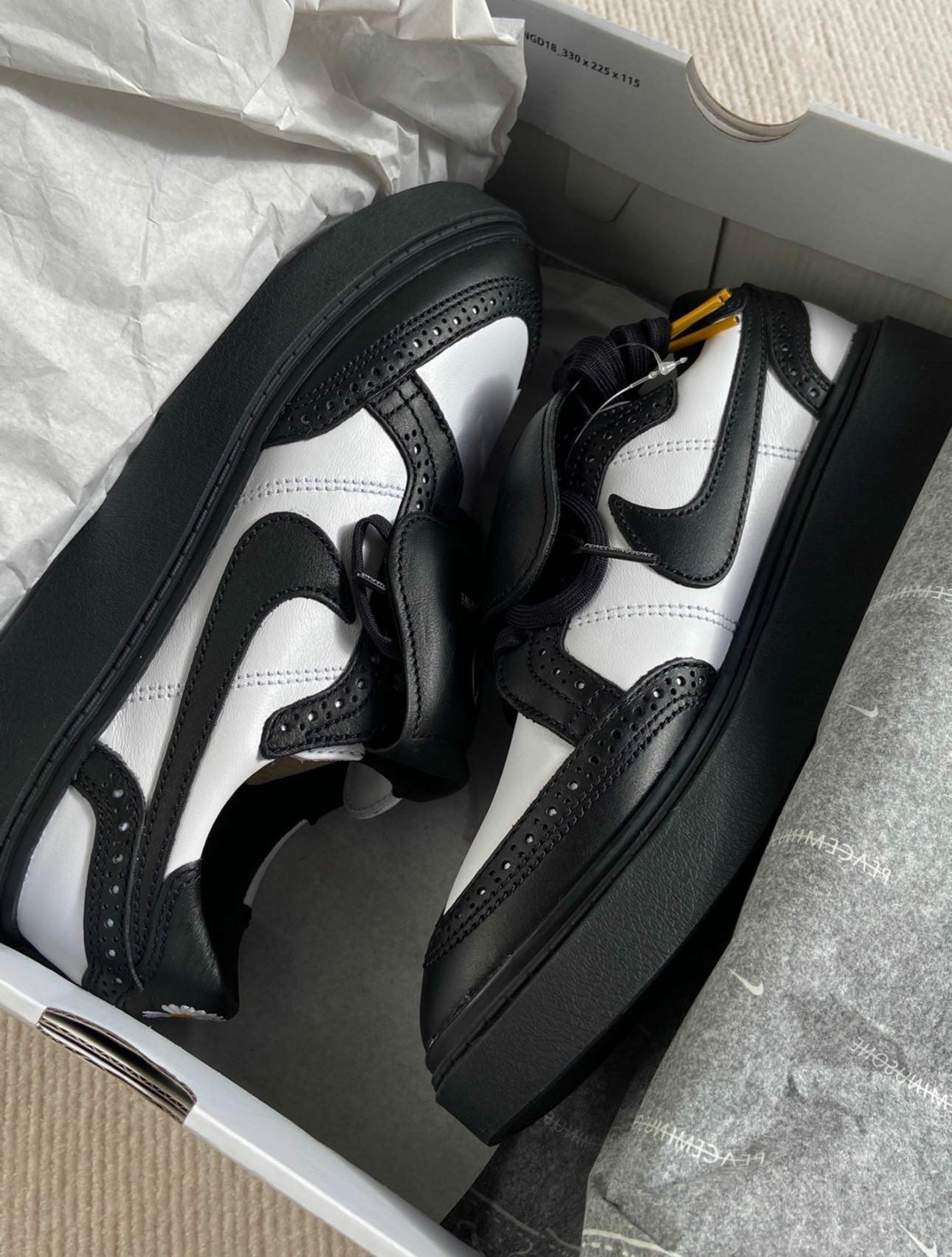 PEACEMINUSONE x Nike KWONDO 1 PANDA 白黑 熊貓 權志龍 雛菊 休閒牛津鞋