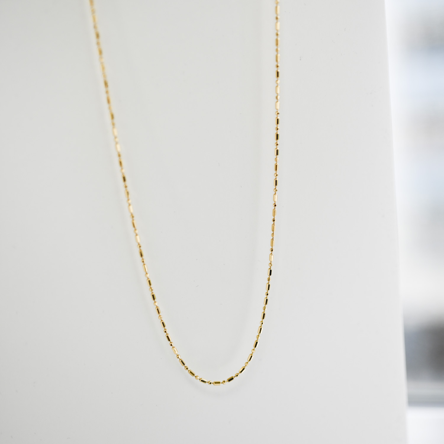 18K Gold Ball Chain Necklace