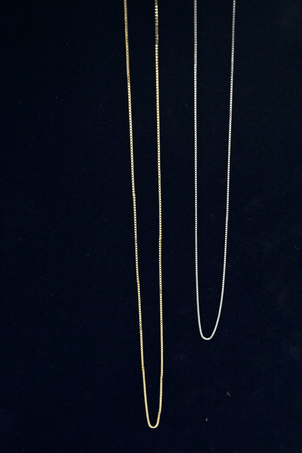 18K Box Plain Necklace Chain