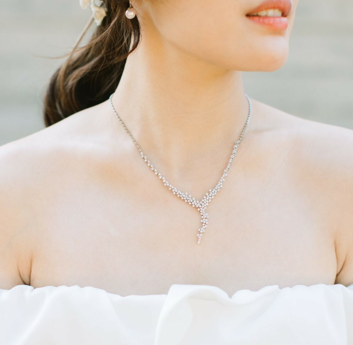 18K Wedding Diamond Necklace