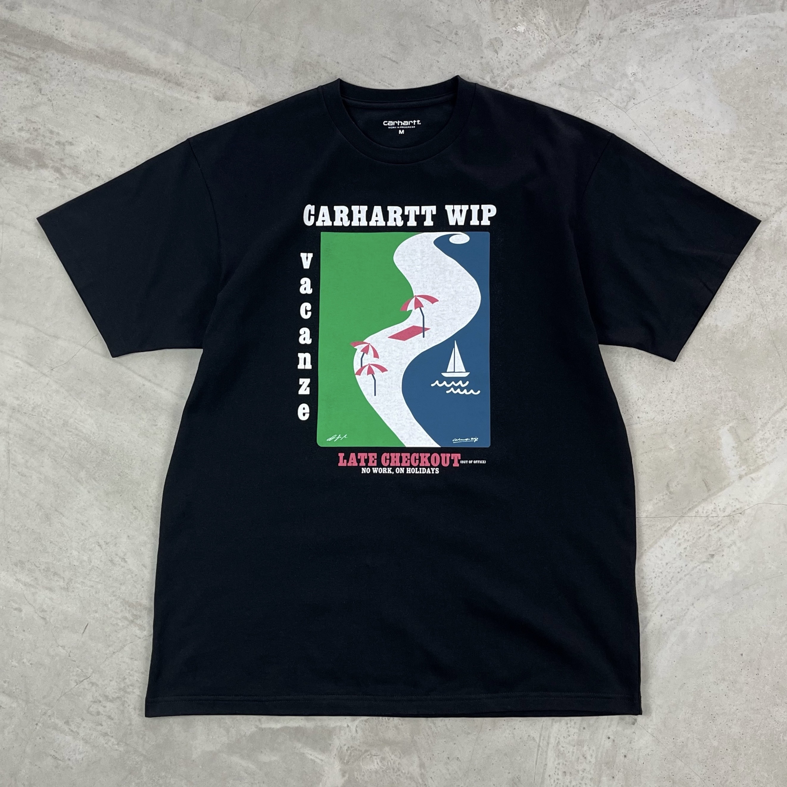 ★2023SS新作★CARHARTT★S/S VACANZE T-SHIRT Carhartt WIP Vacanze Black S/S T-Shirt | The Rainy Days