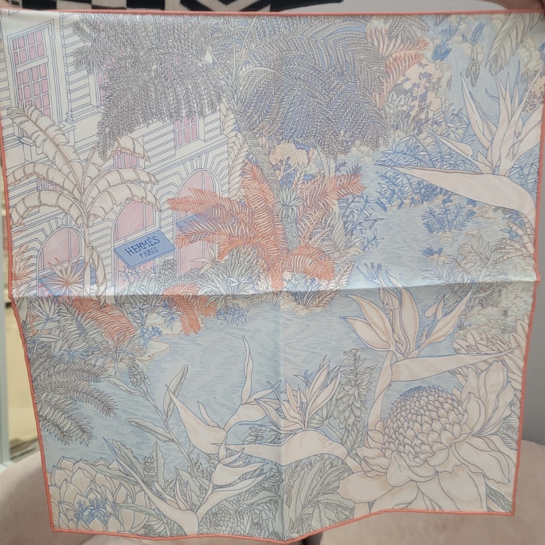 Faubourg Tropical Detail scarf 45 Pink