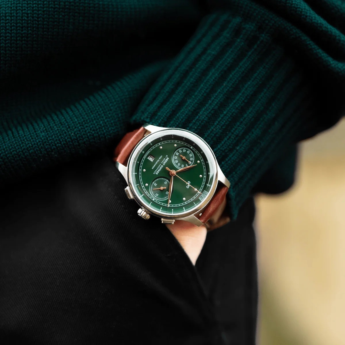 1934 Telechron - Steel / Green