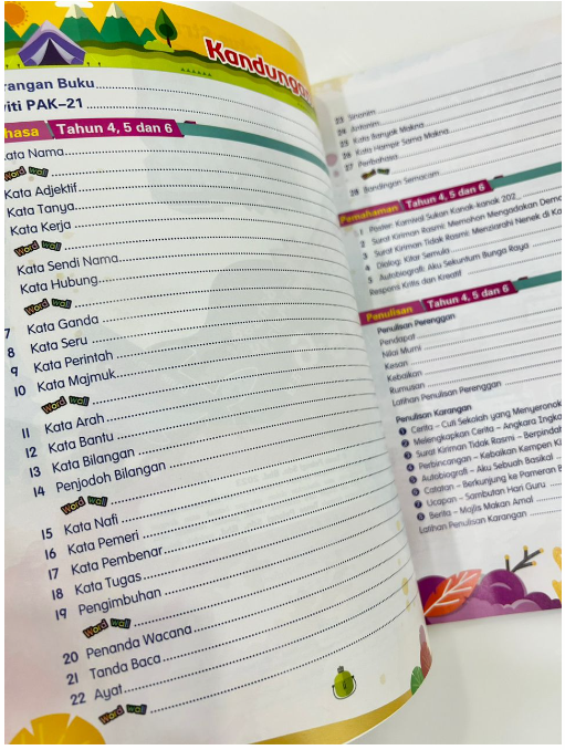 PELANGI UASA 4,5,6年级英语国语（参考书+作业2 in 1）