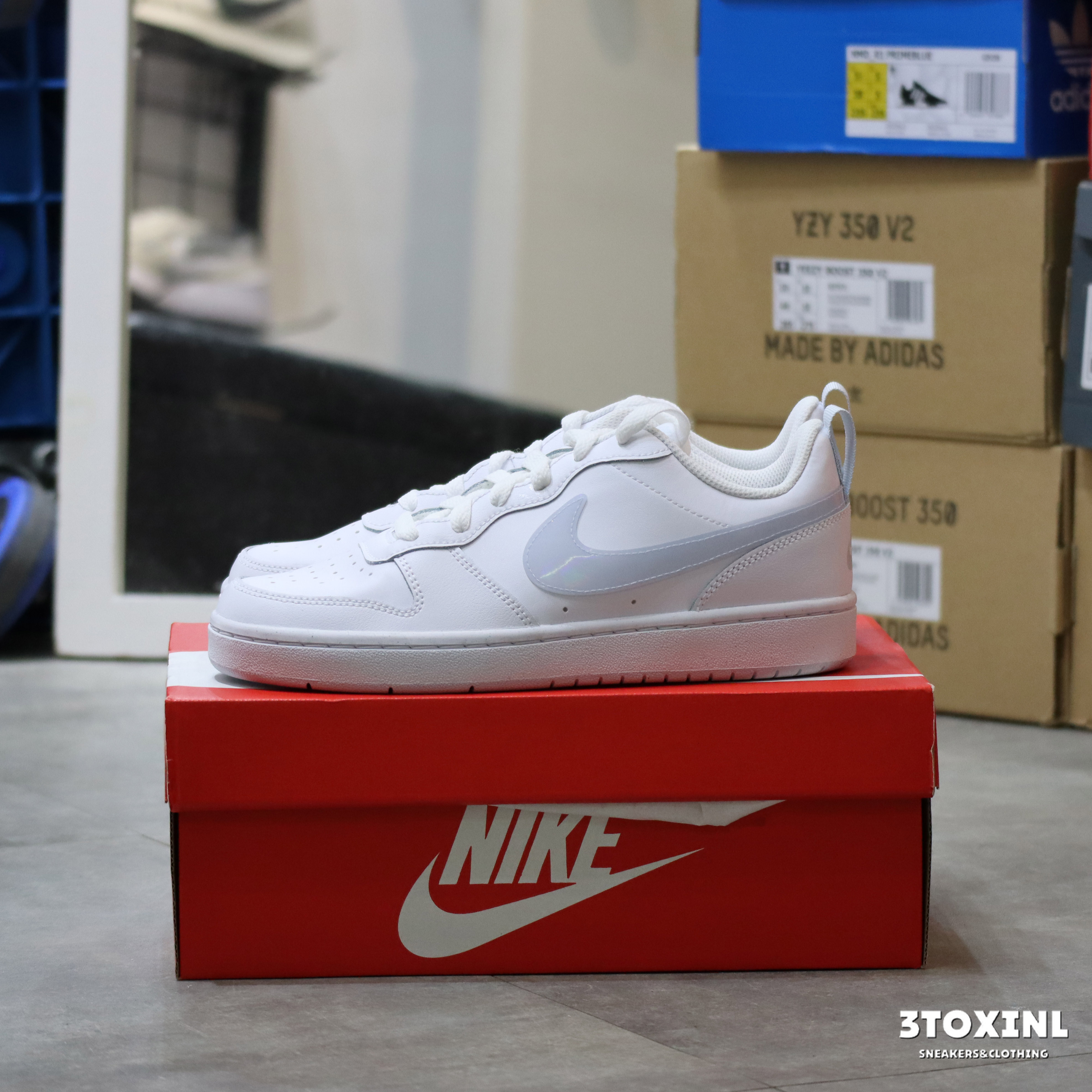 (預訂) Nike Court Borough Low 2 - White/Baby Blue (GS)
