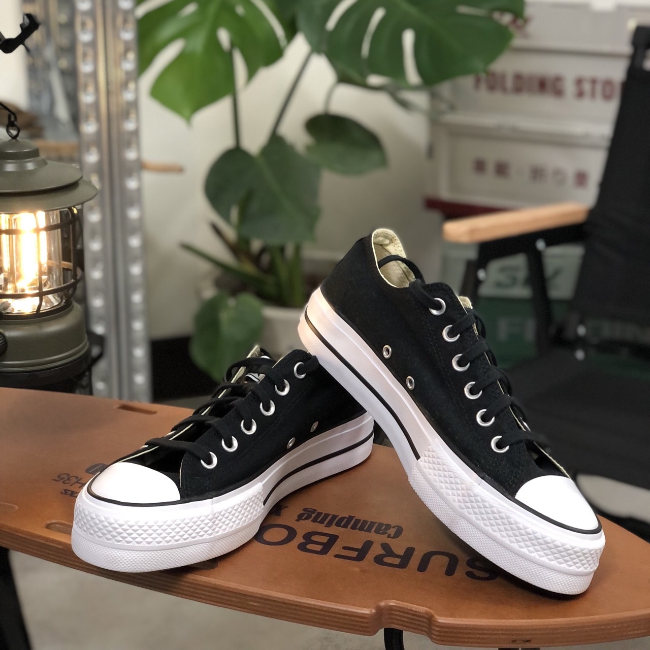 Converse Chuck Taylor All Star Lift 黑色厚底帆布鞋 女 560250C