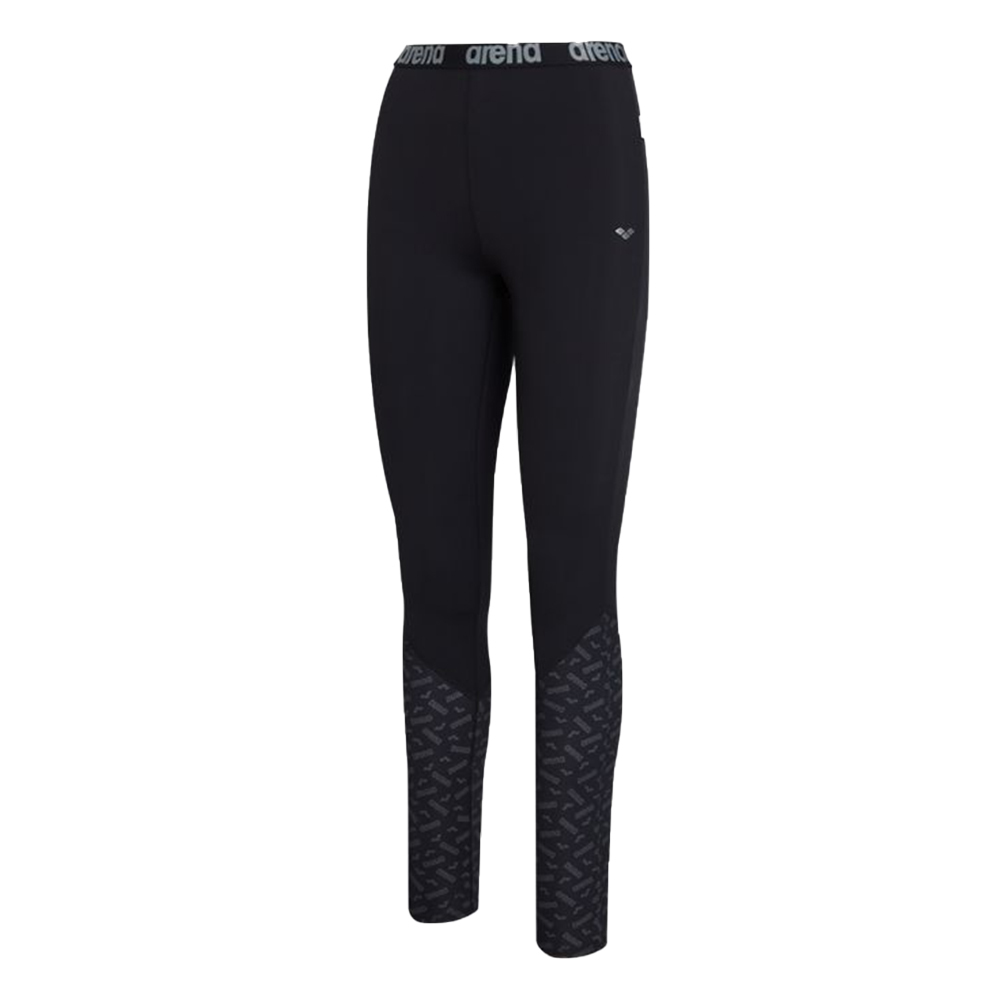 女士 BLACK LABEL 蓄熱保暖游泳長褲 - 黑