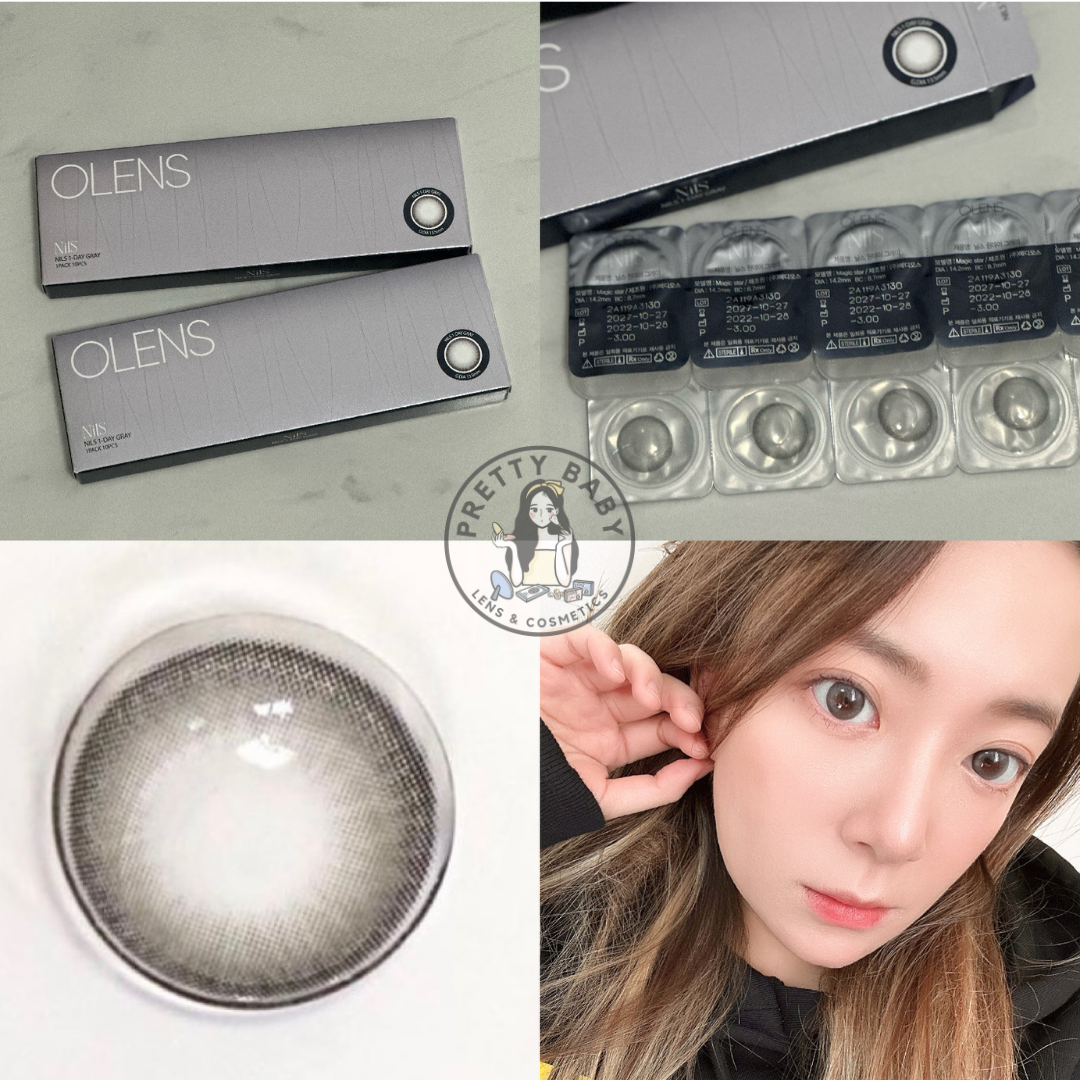 [透明盒散裝]OLENS NILS 1 DAY GRAY 10P [10片/1盒]