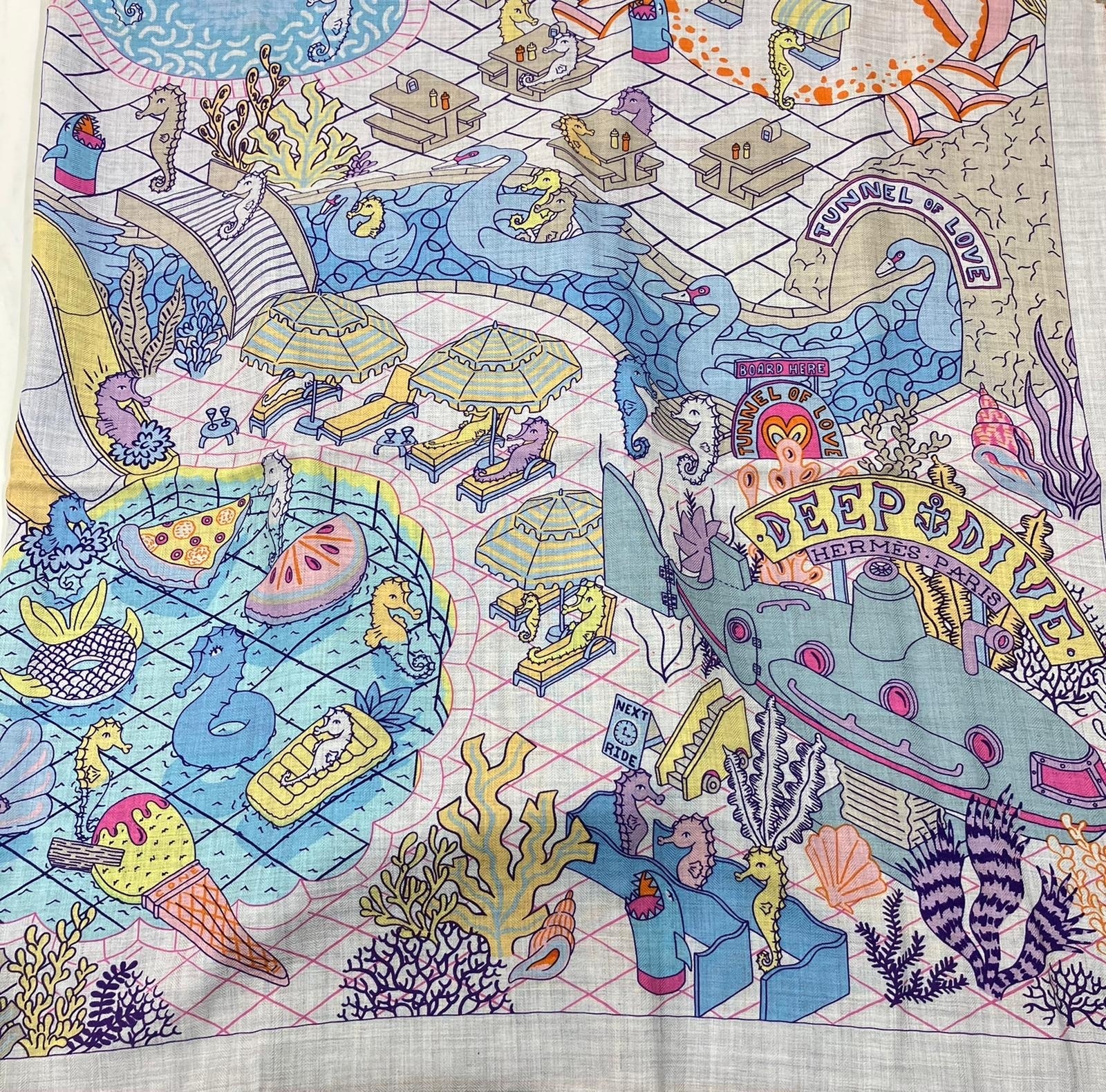 Hermès R012 Parc Aquatique Gris/Bleu