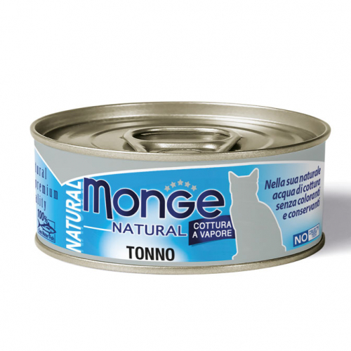 Monge – [鮮味肉絲系列] 純吞拿魚 Tuna 80g (藍)