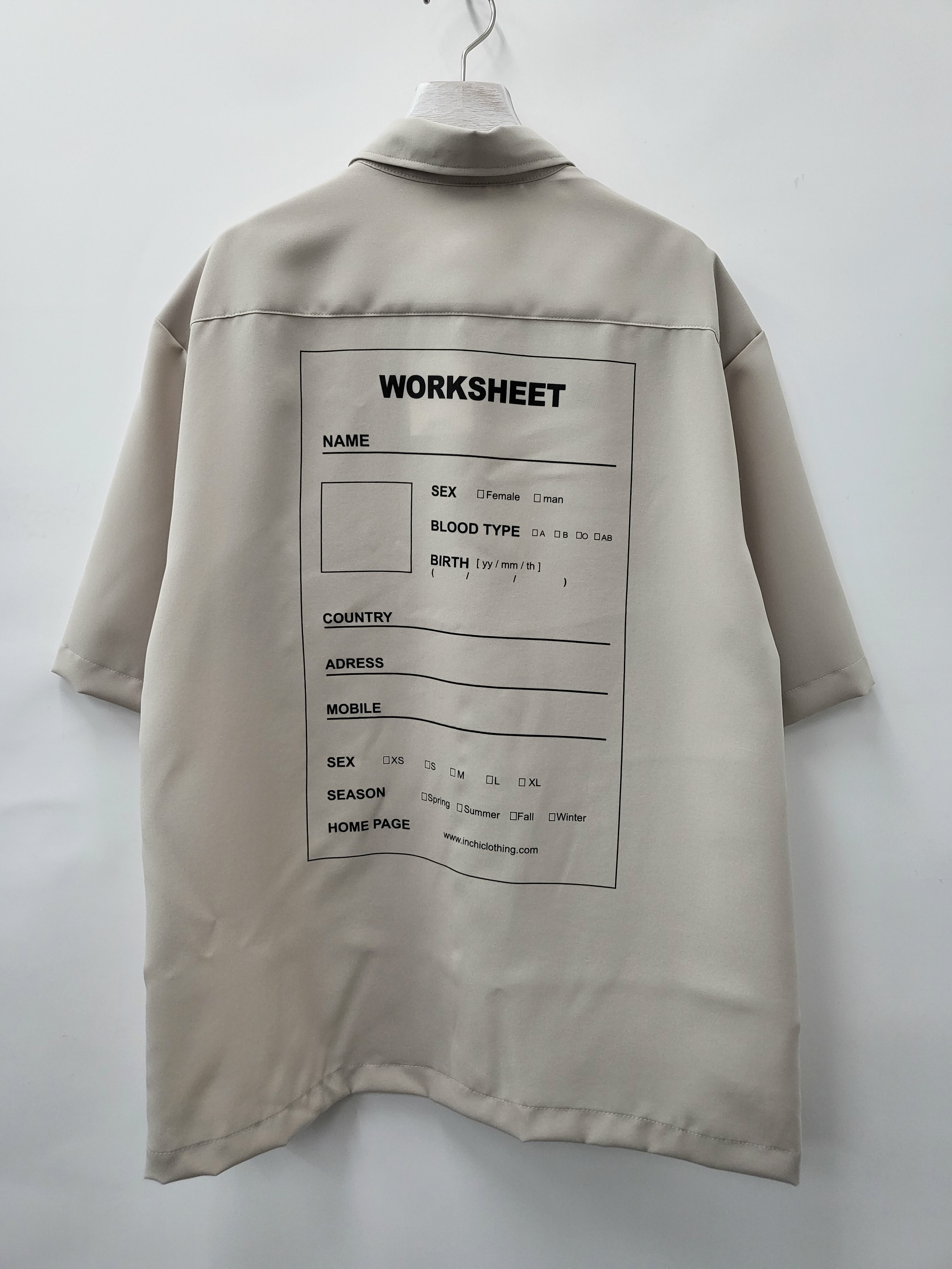 英文字圖案短袖恤衫 S1979