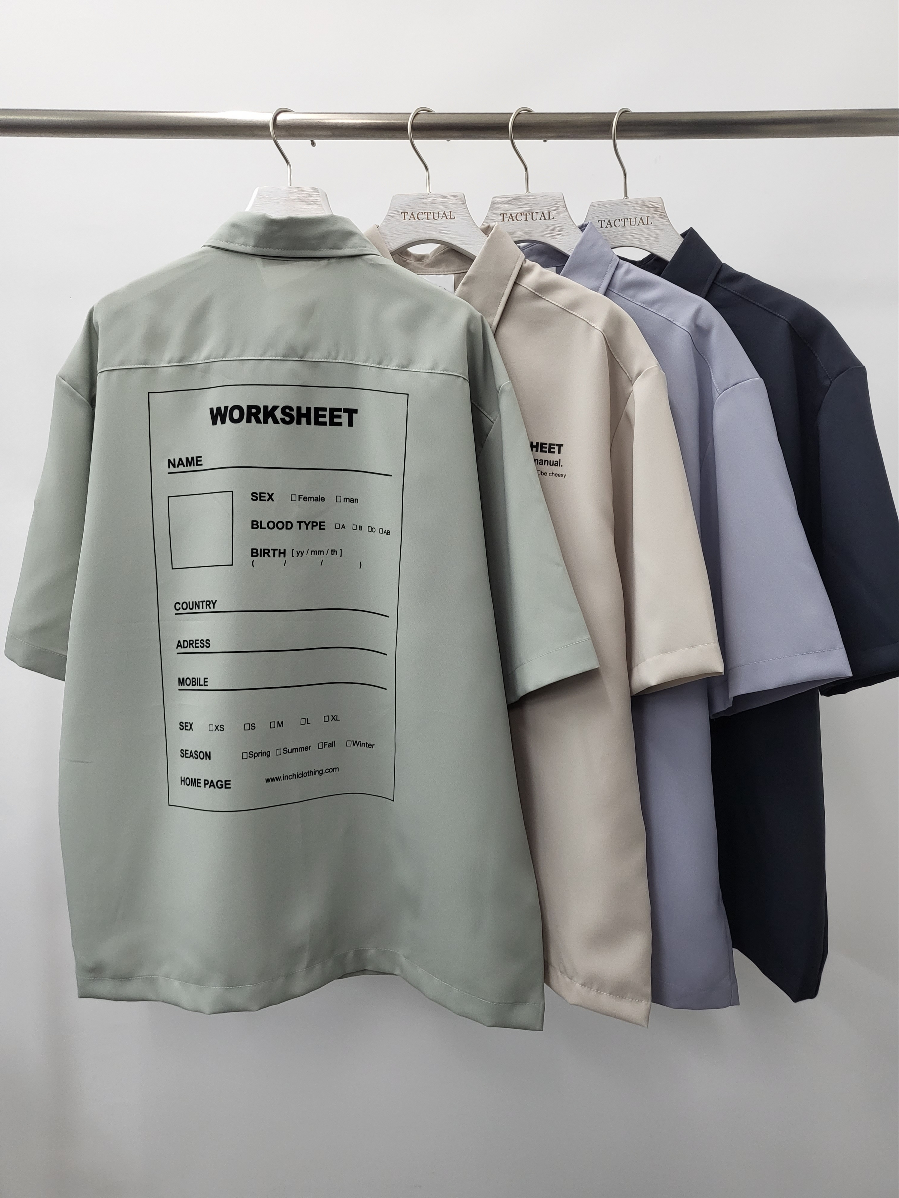 英文字圖案短袖恤衫 S1979