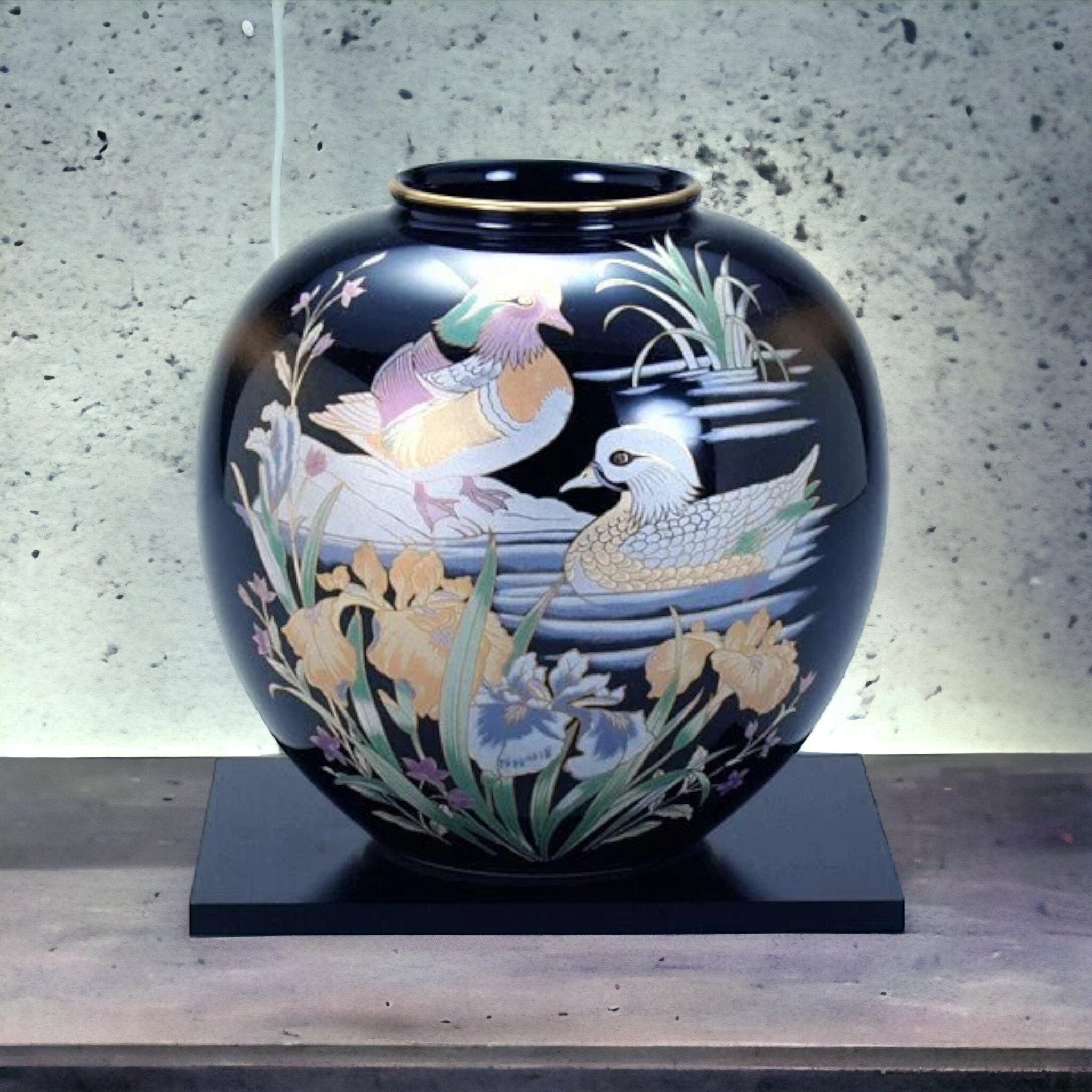 九谷　花瓶 訂購」日本製九谷燒陶瓷花瓶(N164-11)