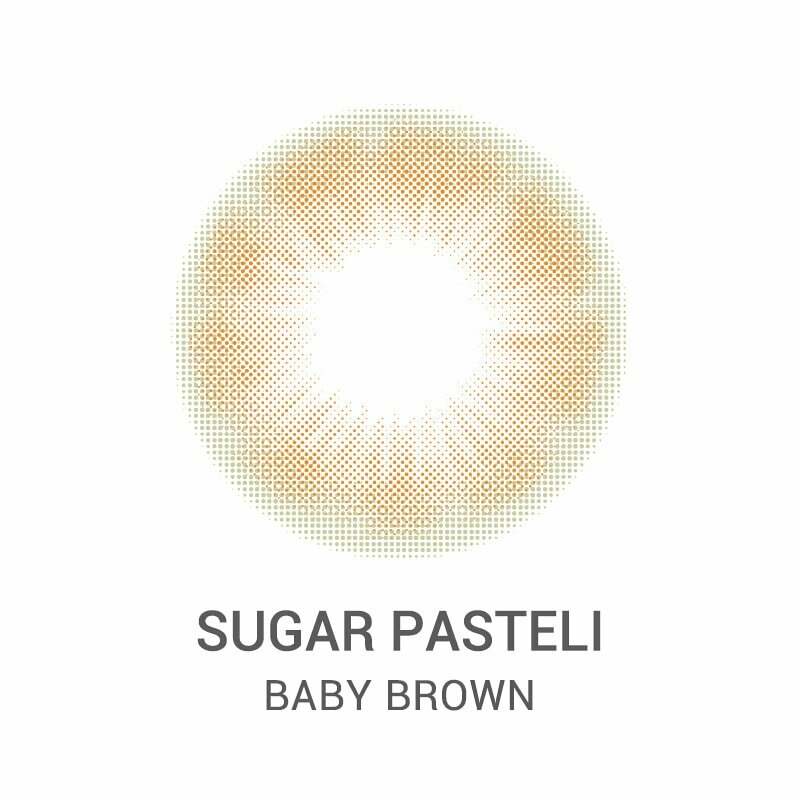 I-SHA SUGAR PASTEL I Baby Brown 每年拋棄彩妝隱形眼鏡｜每盒1片