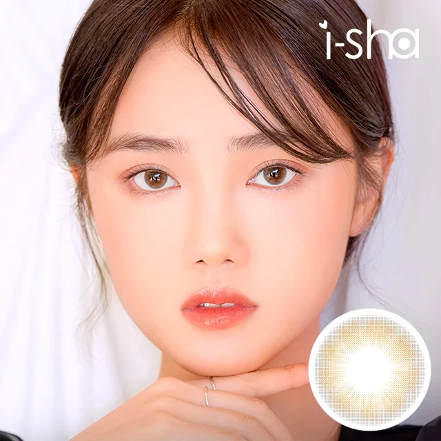 I-SHA SUGAR PASTEL I City Brown 每年拋棄彩妝隱形眼鏡｜每盒1片