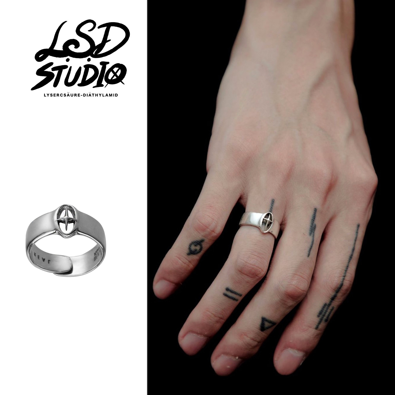 【ACRN99】恆星簍空開口設計戒指