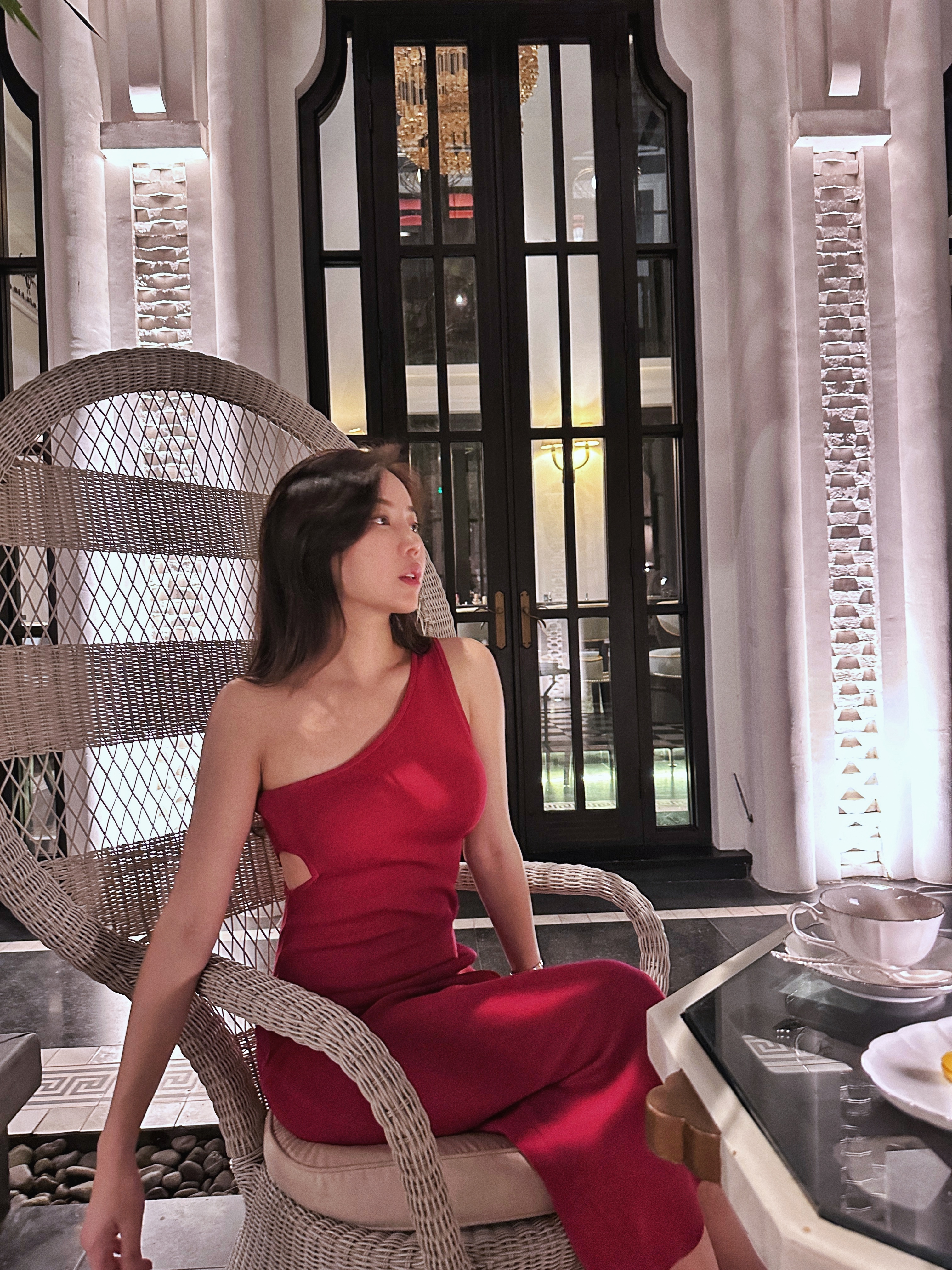 Left bank 左岸時分 單肩挖腰針織洋裝