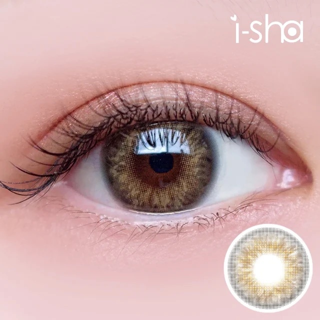 I-SHA Twenty wish 1 Year Love Brown 每年拋棄型彩妝隱形眼鏡｜每盒1片