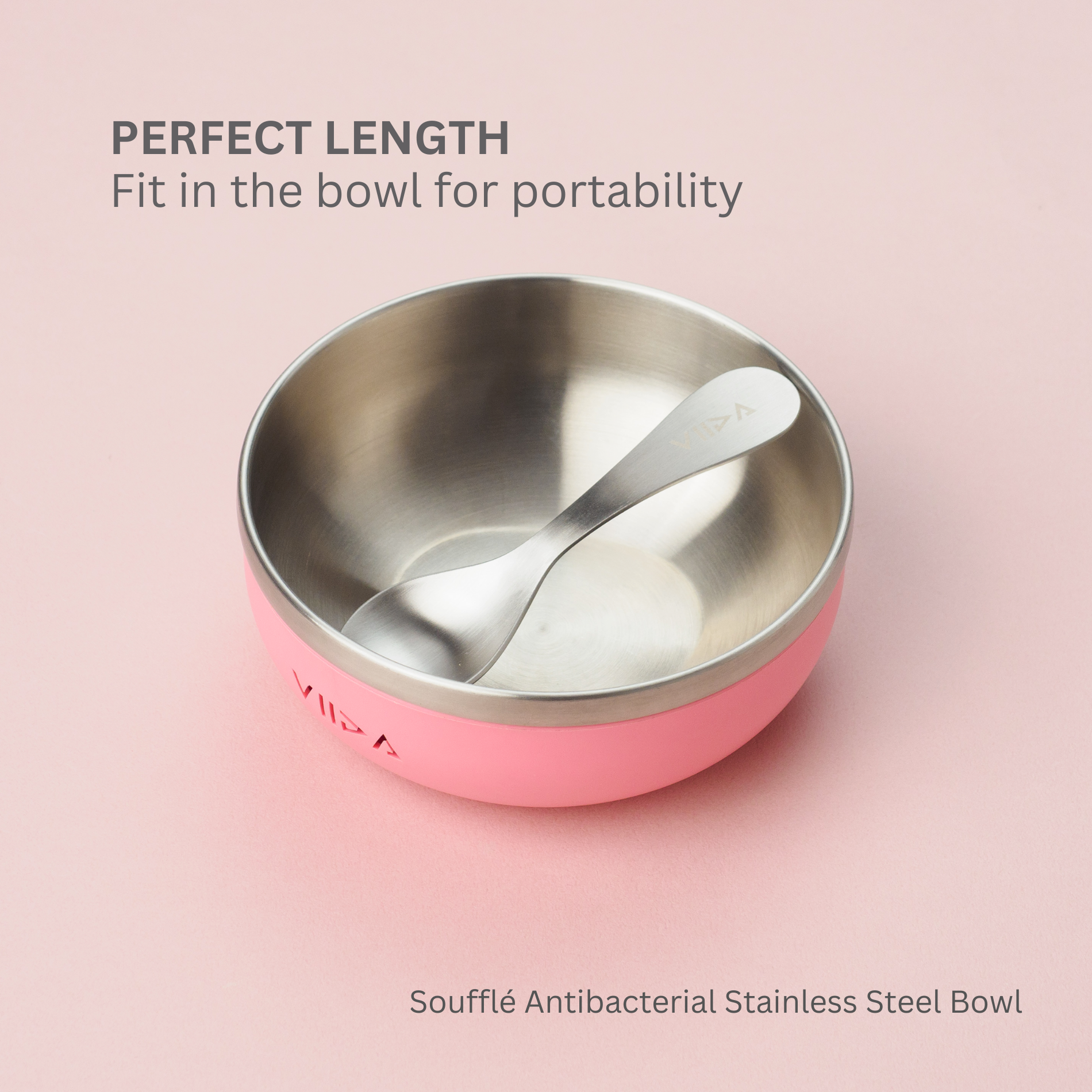 Viida Soufflé Antibacterial Stainless Steel Spoon (XS)