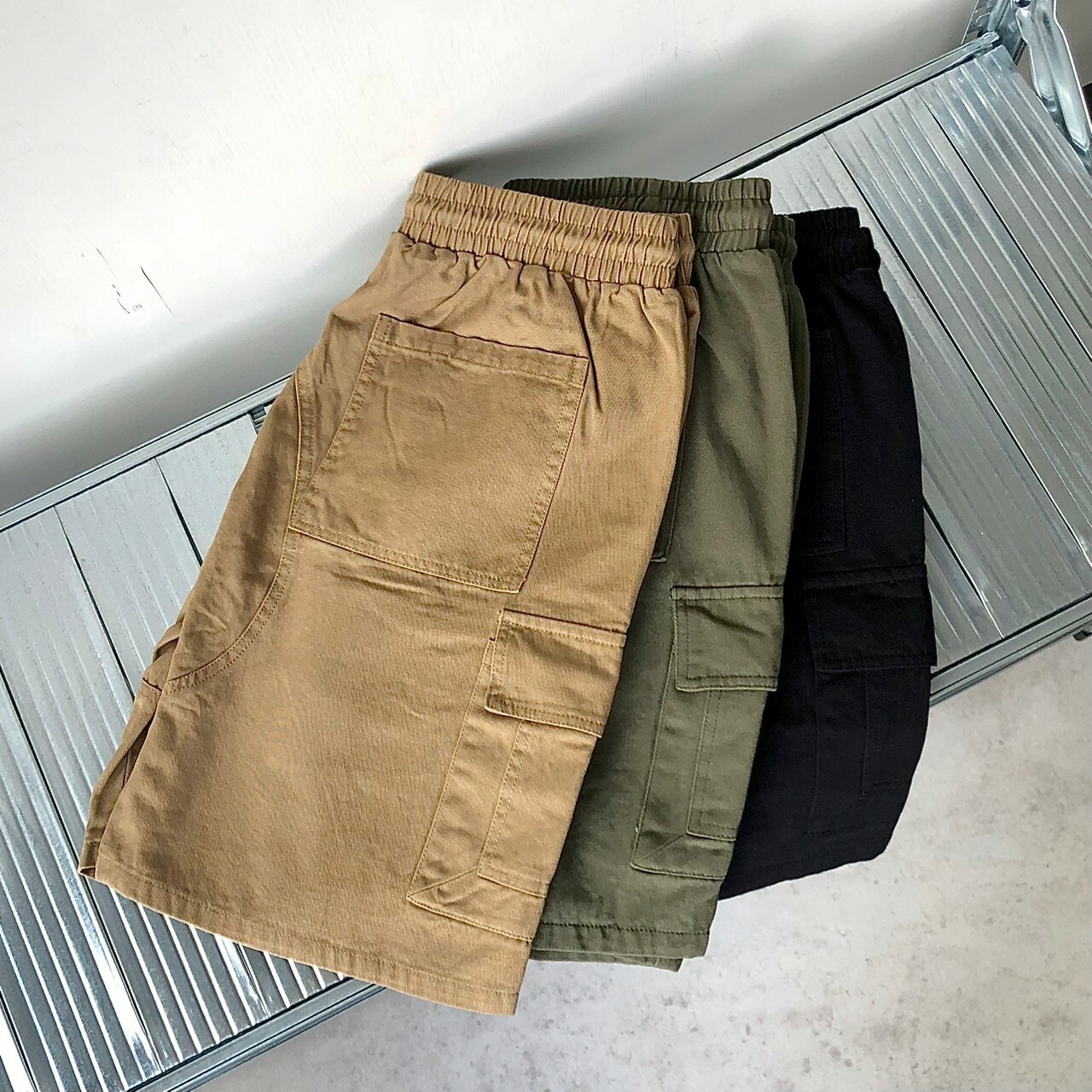 HOUZIMADE 基本款水洗工裝短褲 68076