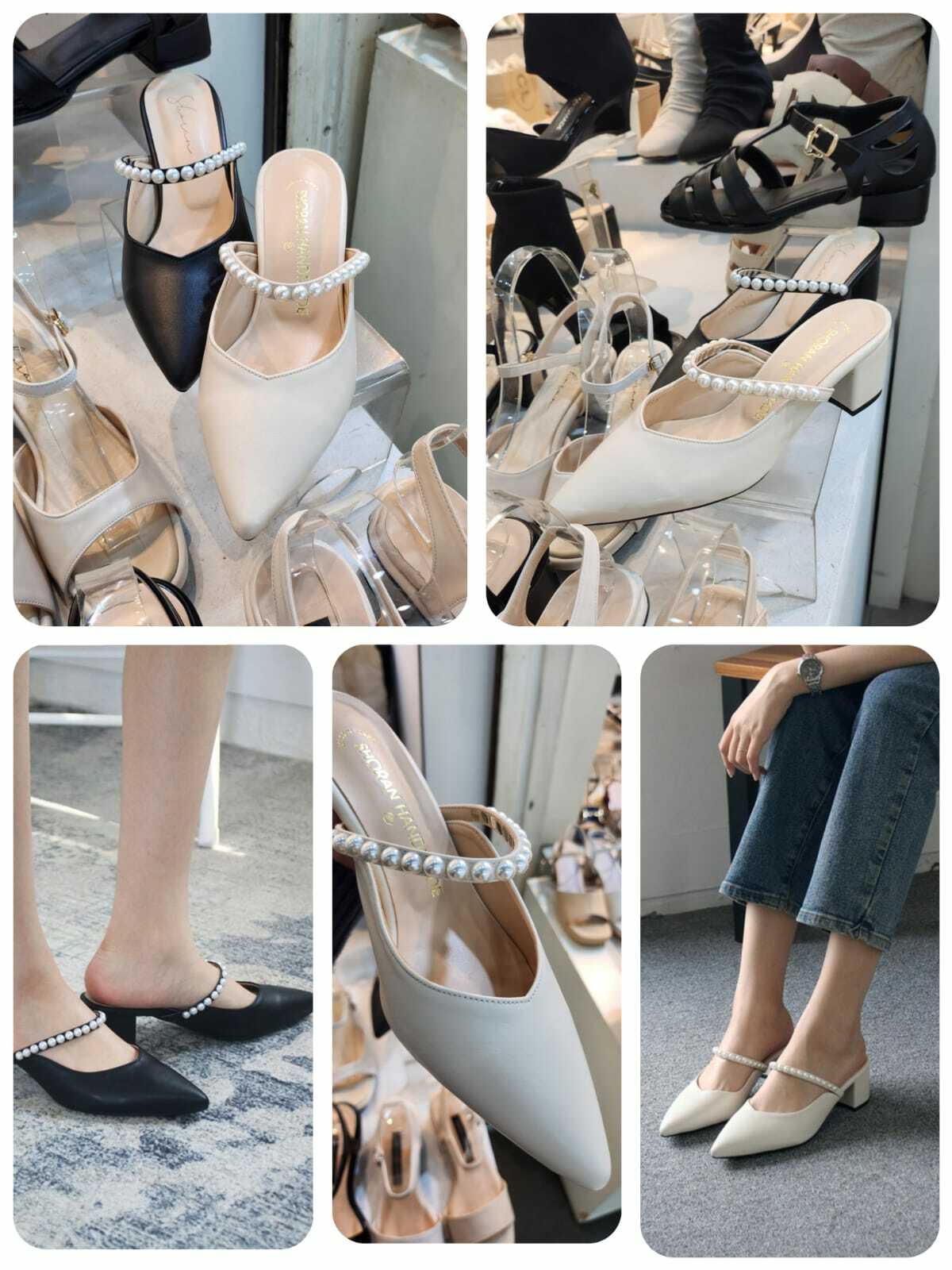 🇰🇷 SH401 韓國製手工鞋珍珠尖頭鞋 (建議買大一碼)